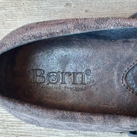 Born Leather Animal Print Black Gray Comfort Slip On Shoes Sz 9.5M - Picture 5 of 7